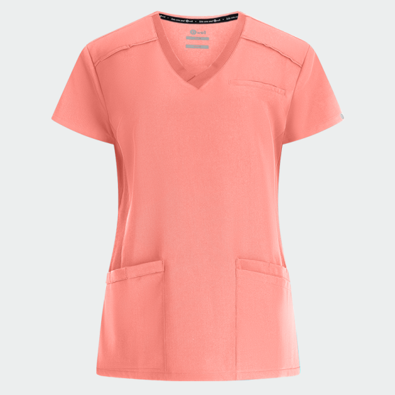 Ženska medicinska bluza JULIA, koraljna