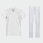 Unisex medicinski komplet COLOMBO, bijeli Unisex medicinski komplet COLOMBO, bijeli