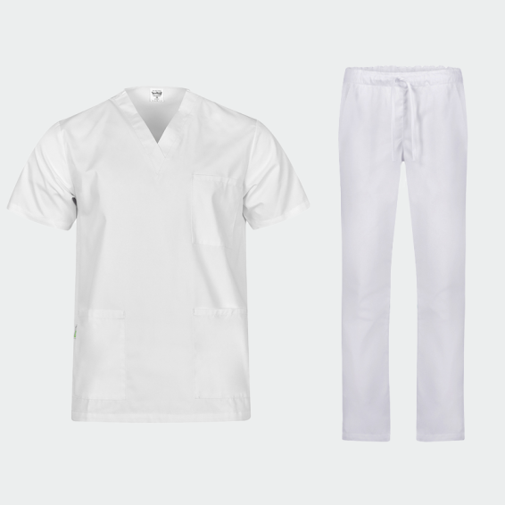 Unisex medicinski komplet COLOMBO, bijeli