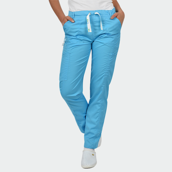 Unisex medicinske hlače DANTE, azurno plava - 3