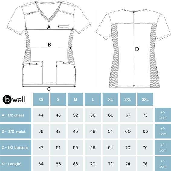 Ženska medicinska bluza JULIA, koraljna - 5