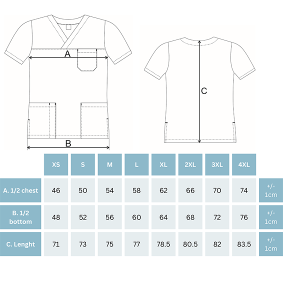 Unisex medicinska bluza ANGEL, siva - udobnost i kvaliteta - 3
